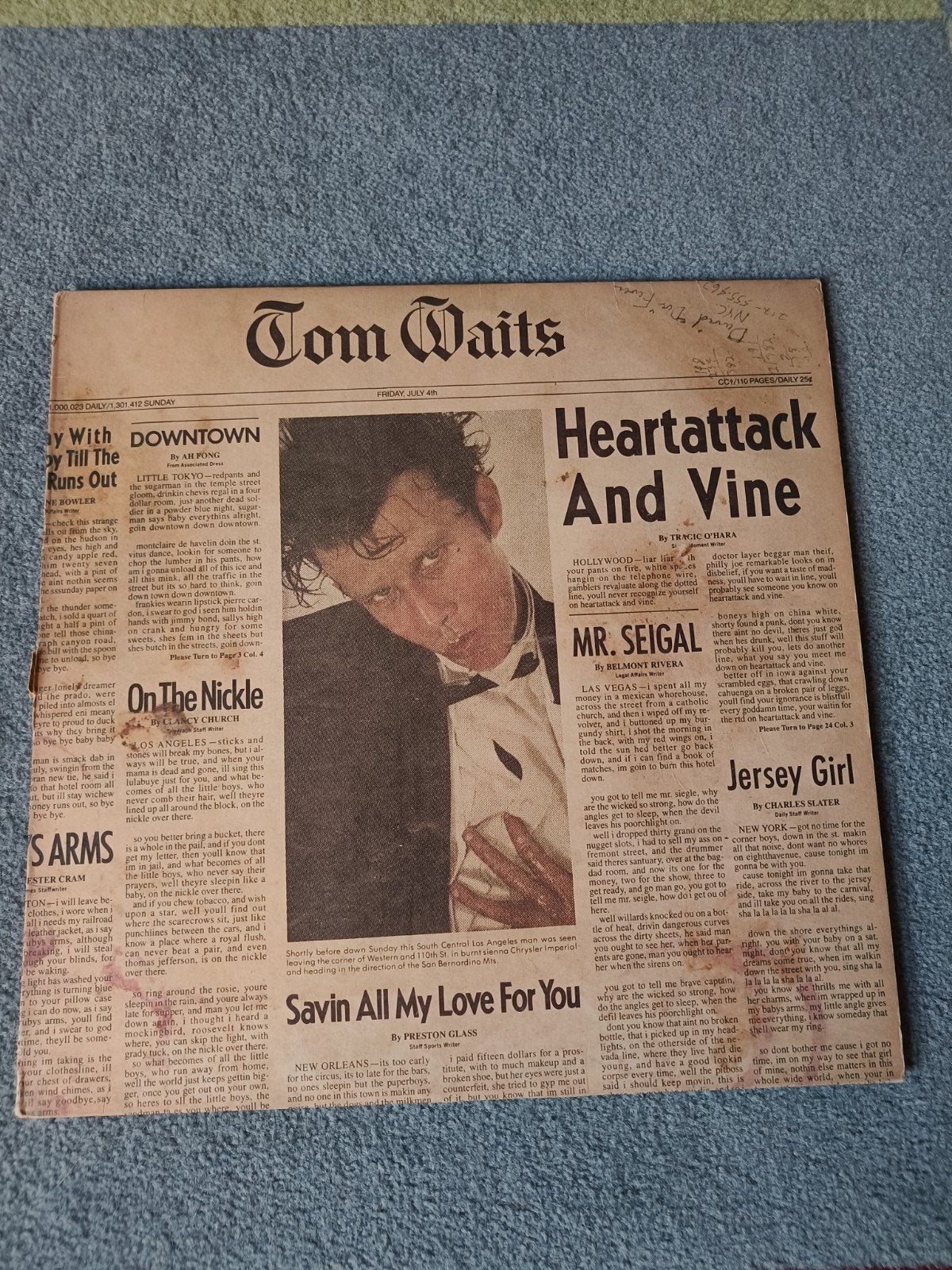 Tom Waits - Heartattack and Vine LP (1980), LP, Rock, Gebruikt, Originele persing