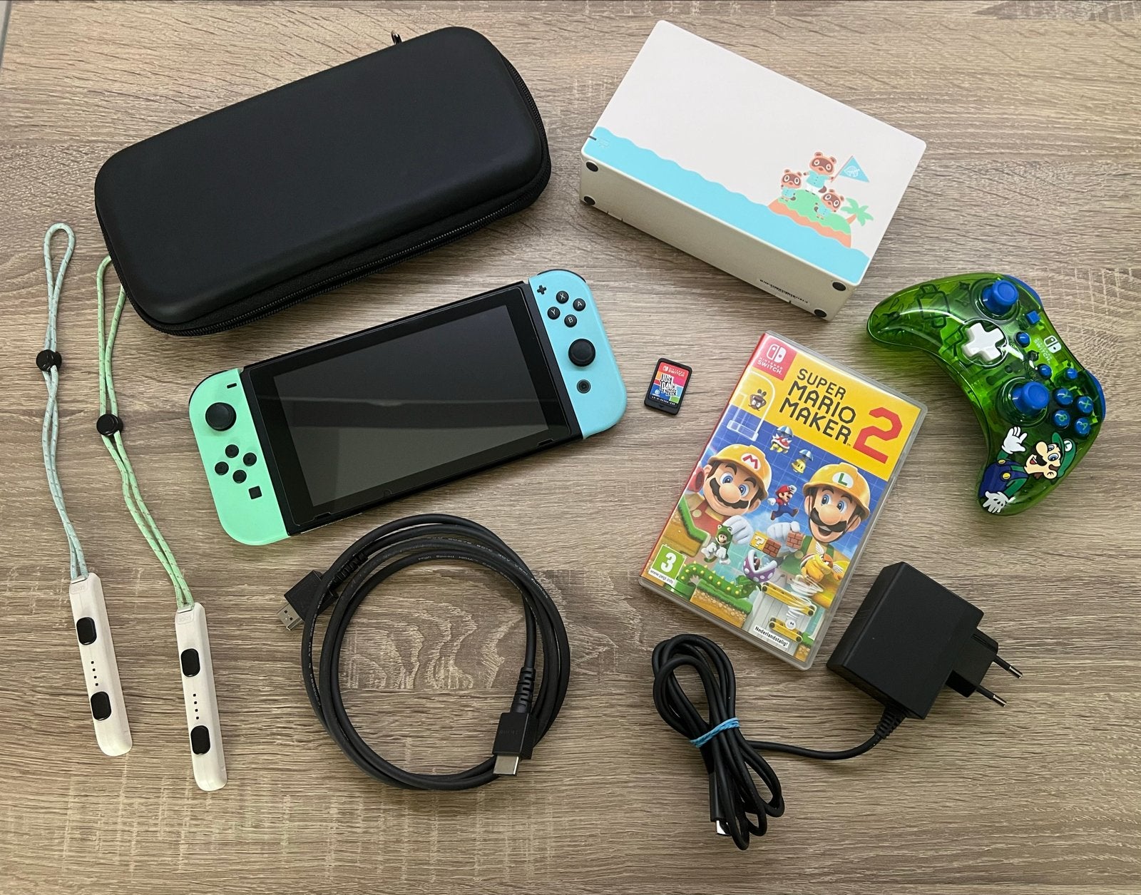Nintendo Switch Animal Crossing Editie + 2 Games + Controlle, Switch 2019 Upgrade, Met games, Ophalen of Verzenden, Zo goed als nieuw