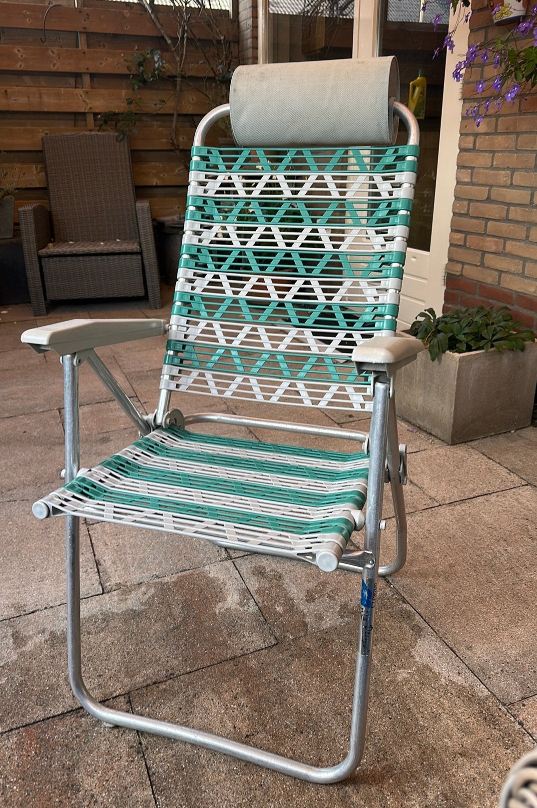 Vier Dukdalf, lichtgewicht, aluminium, camping/tuin-stoelen, Tuin en Terras, Ophalen, Gebruikt, Aluminium, Verstelbaar