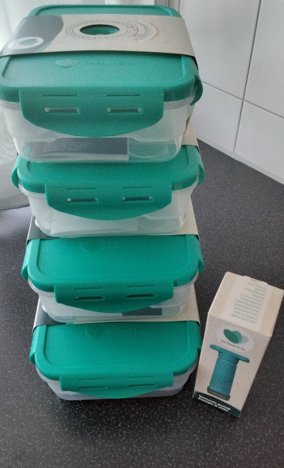 Vershoudbakjes met vacuümpomp / beschikbaar, Ophalen, Nieuw, Groen, Bak of Kom