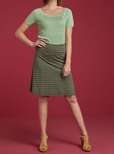 King Louie groene Border rok vongole A-lijn rok maat S, Kleding | Dames, Rokken, Nieuw, Ophalen of Verzenden, Knielengte, King Louie