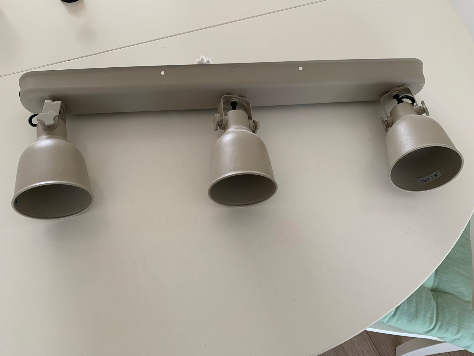 IKEA FÖNIX 3-spots plafondlamp - Beige, Huis en Inrichting, Grijs, GU10, IKEA, Zo goed als nieuw