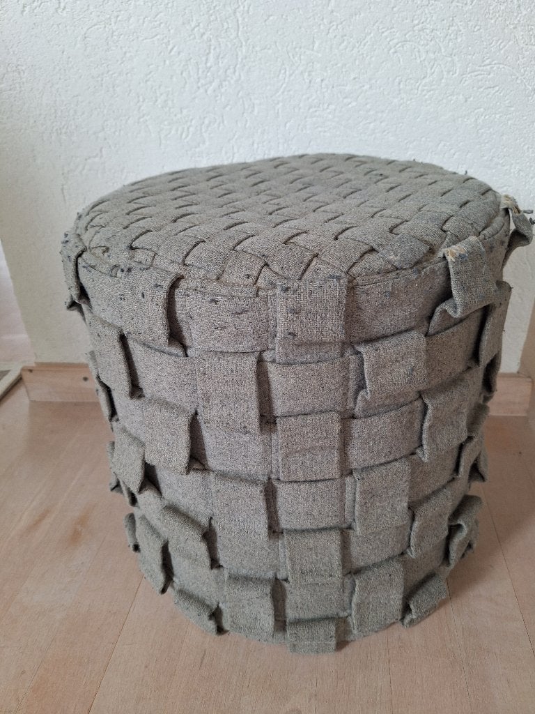 Poef, Ophalen, Minder dan 50 cm, Gebruikt, Rond