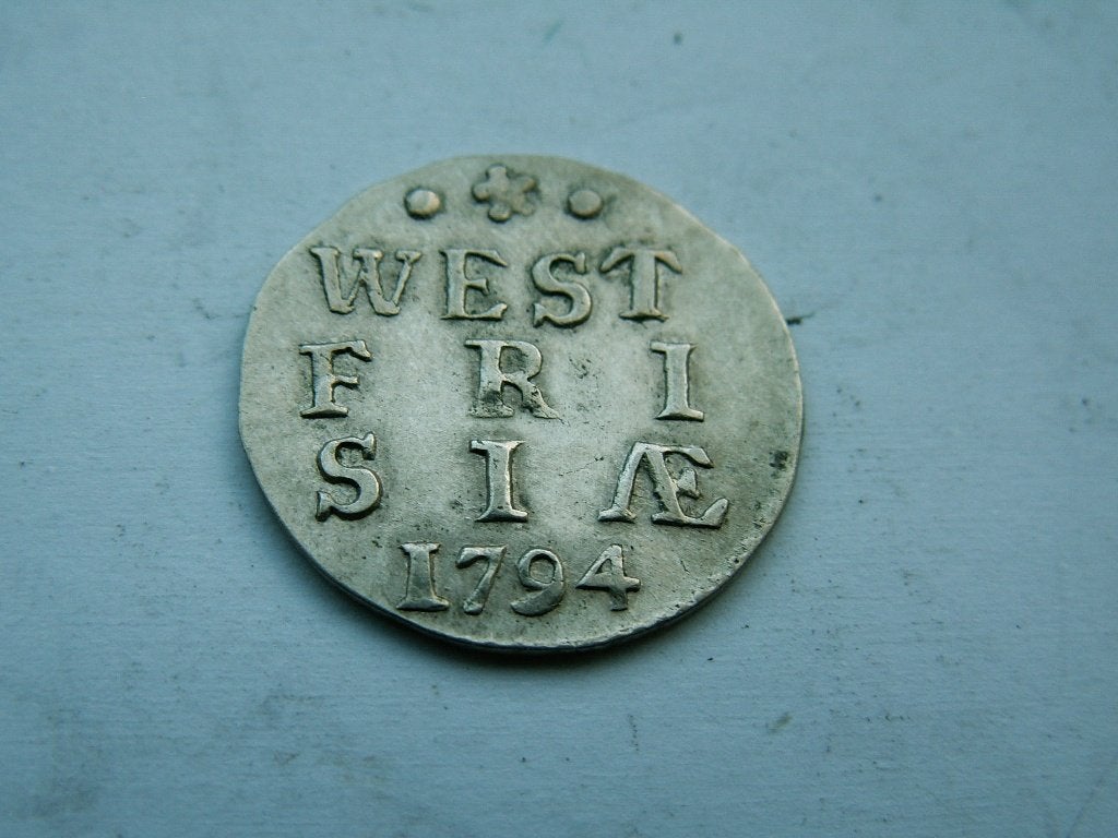 WEST FRIESLAND.  Dubbele Wapenstuiver - 1794, Postzegels en Munten, Munten | Nederland, Vóór koninkrijk, Verzenden, Zilver, Overige waardes
