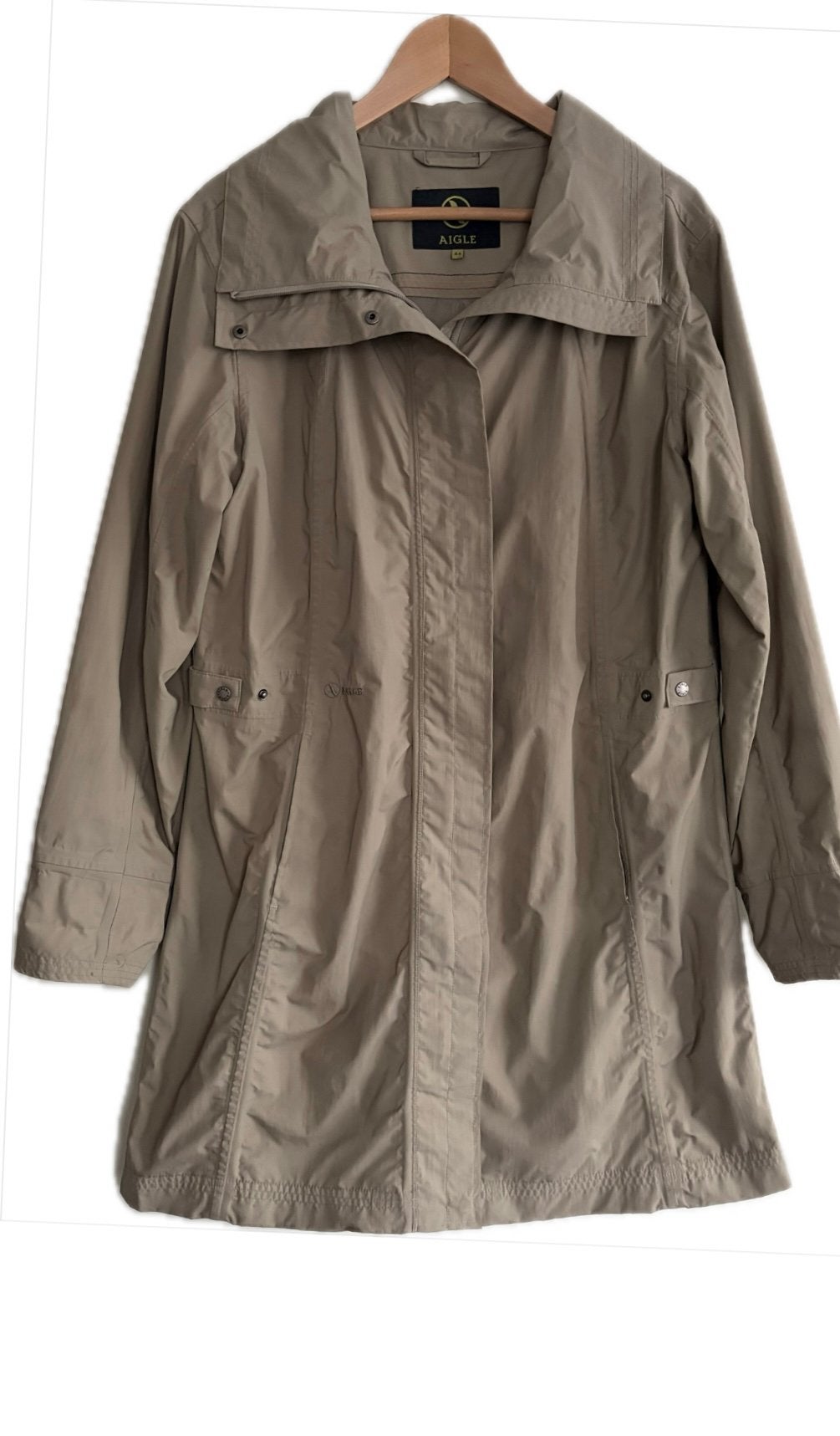 Aigle parka jas, khakikleur, maat 42/44, Aigle, Ophalen of Verzenden, Zo goed als nieuw, Maat 42/44 (L)
