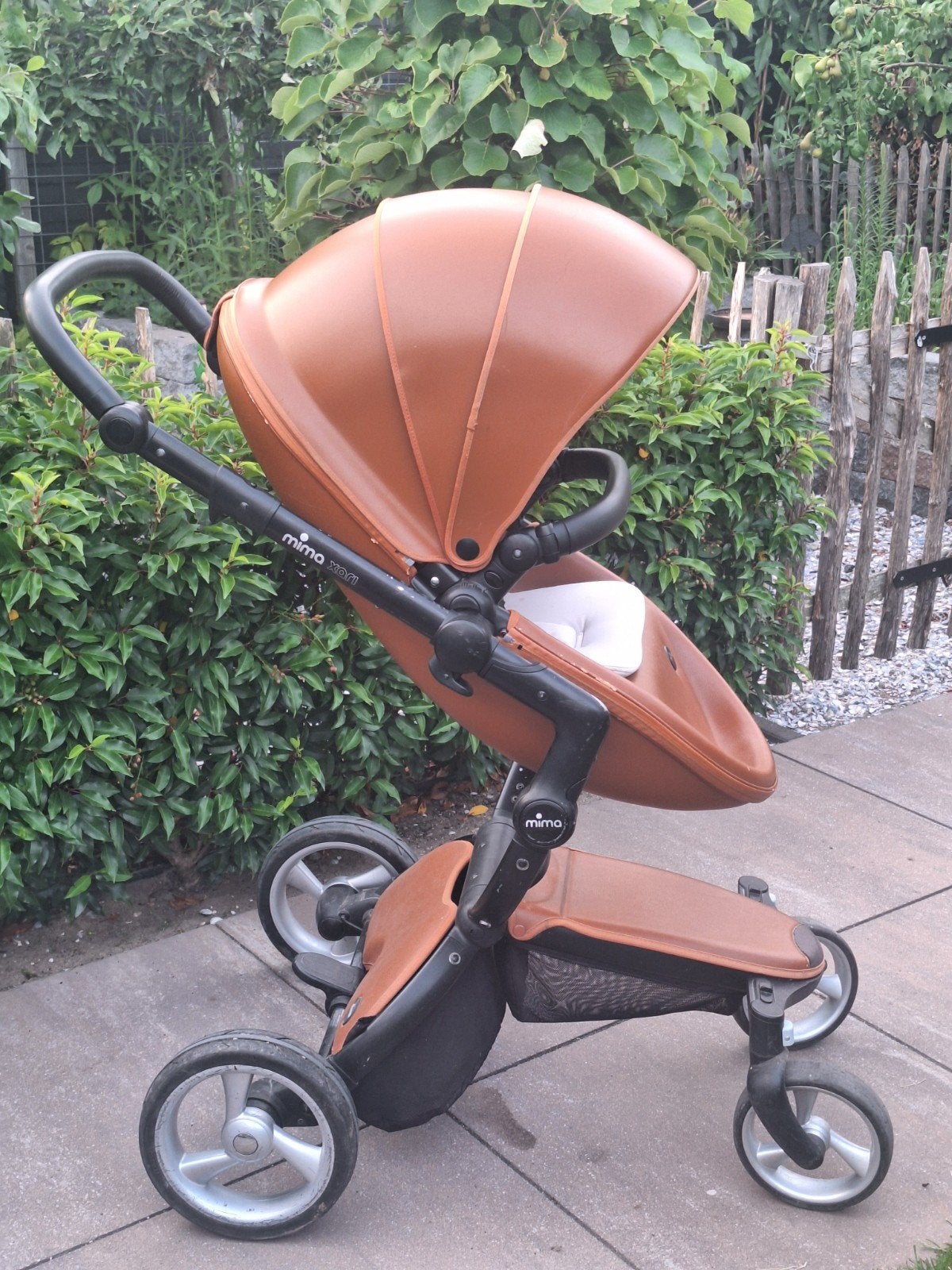 Mima Xari Kinderwagen - Bruin Leer, Gebruikt, Combiwagen, Verstelbare duwstang, Ophalen