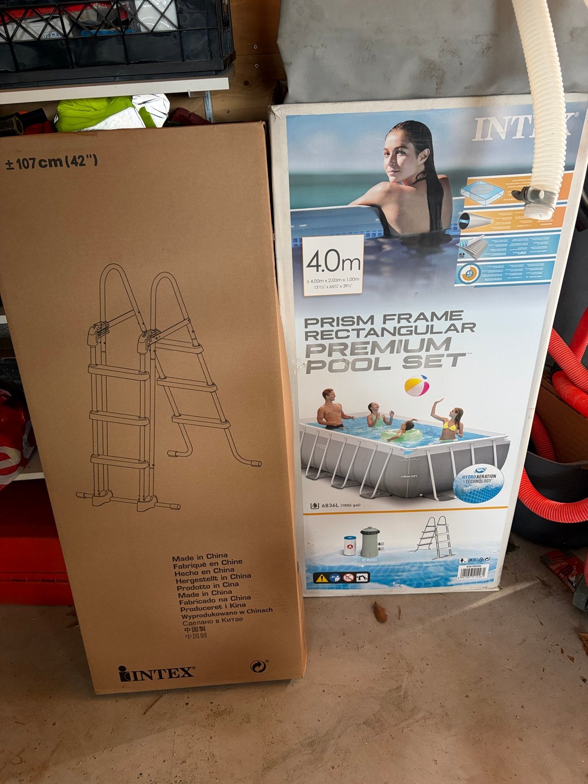 Intex Prism Frame Premium Zwembad Set 4.0m, Ophalen, 200 tot 300 cm, 80 tot 120 cm, Zo goed als nieuw