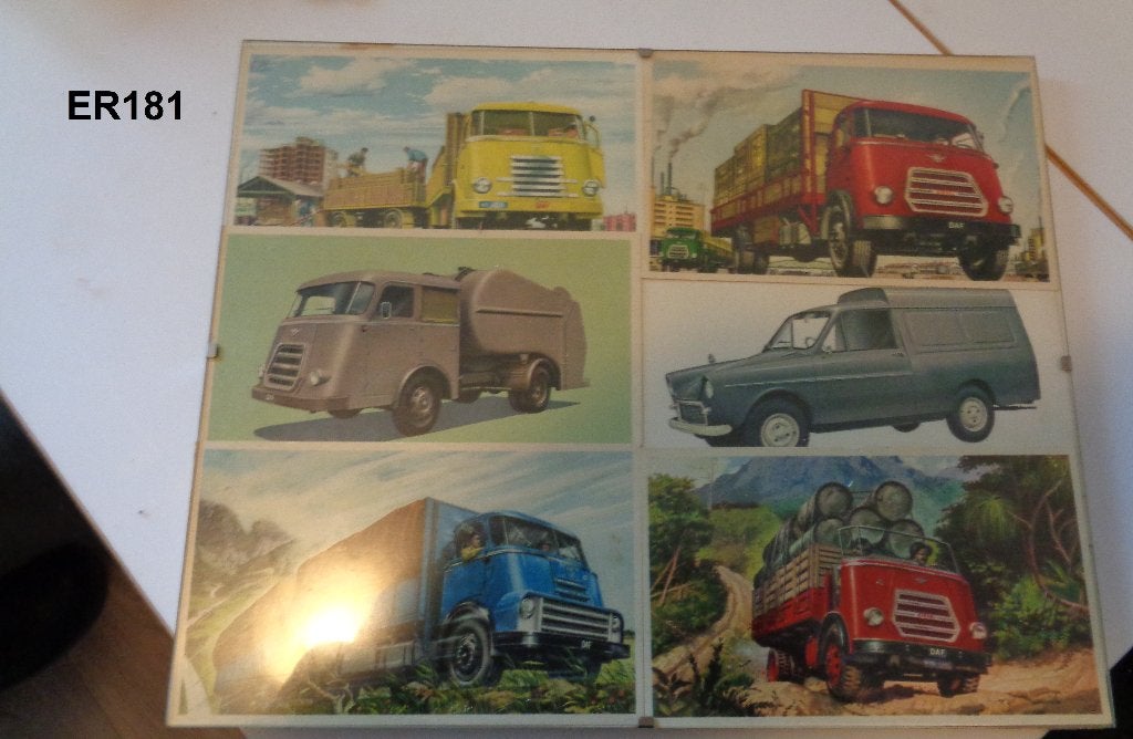 6x tekening daf trucks, Ophalen of Verzenden, Voor 1940, Zo goed als nieuw, Overige onderwerpen