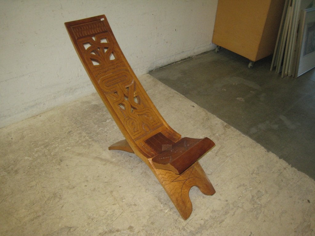 Surinaamse houten vouw/lig stoel, Huis en Inrichting, Niet ingevuld, Gebruikt, Niet ingevuld, Niet ingevuld