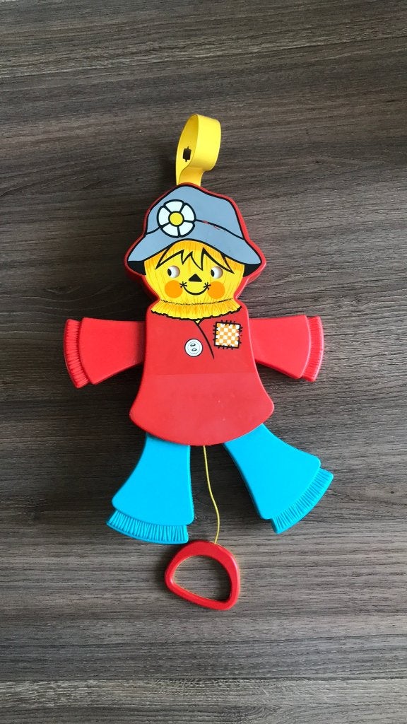 Fisher Price Toys vogelverschrikker trekpop, Kinderen en Baby's, Ophalen of Verzenden, Gebruikt, Duw- of Trekspeelgoed