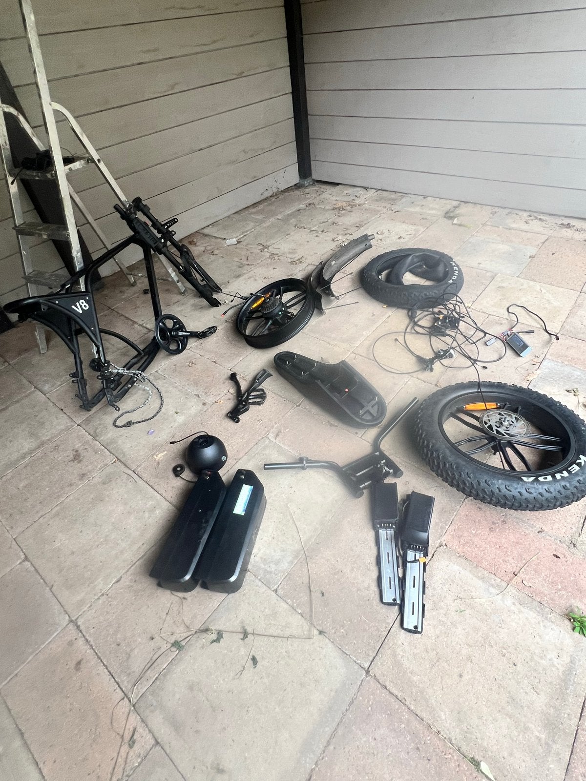 Fatbike V8 max onderdelen met dubbele accu, Fietsen en Brommers, Fietsonderdelen, Ophalen of Verzenden, Gebruikt, Fatbike, Overige typen