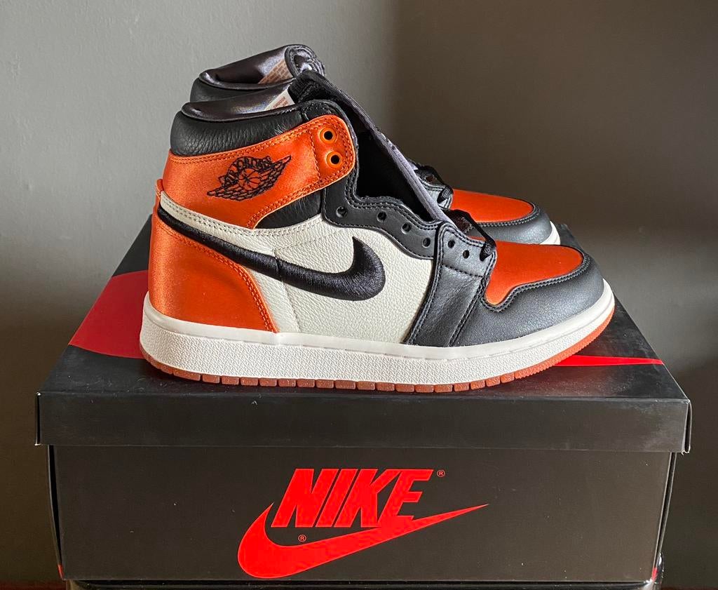 Jordan 1 Retro High Og Satin Shattered Backboard 38.5, Overige kleuren, Nieuw, Ophalen of Verzenden, Sneakers of Gympen