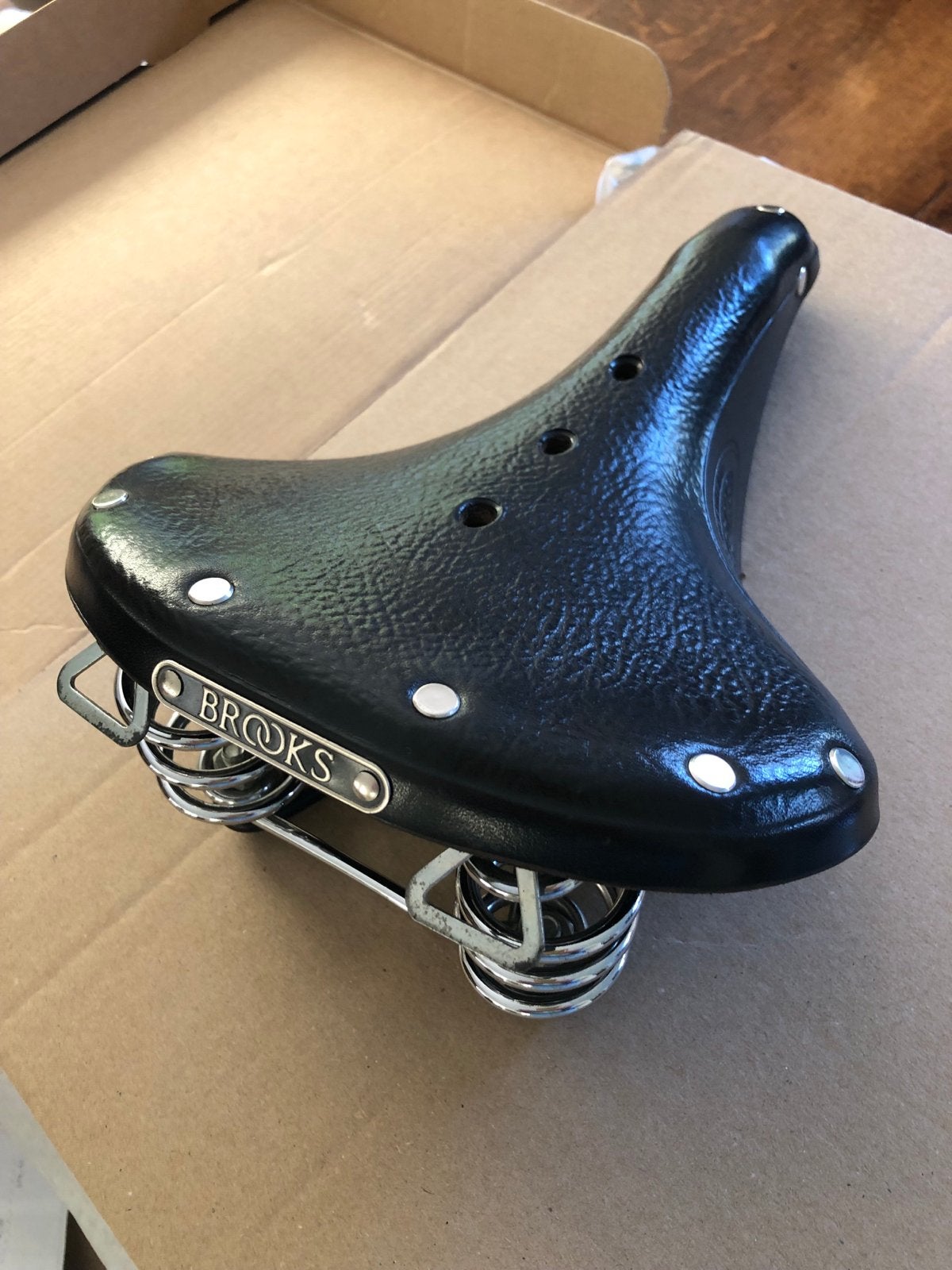 Brooks B67 Zadel - Zwart, Made in England, Fietsen en Brommers, Leer, Ophalen of Verzenden, Zo goed als nieuw, Zadel