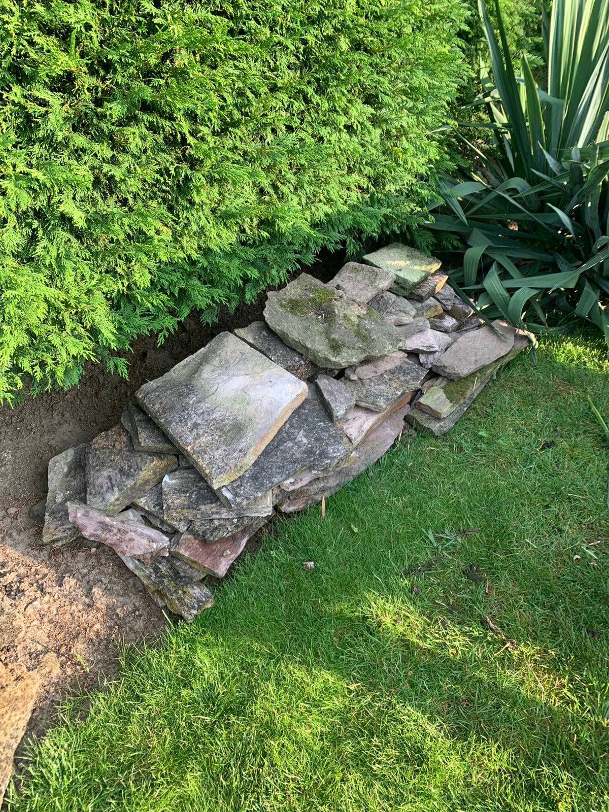 Maanstenen flagstones en rotsblokken, Ophalen, Gebruikt