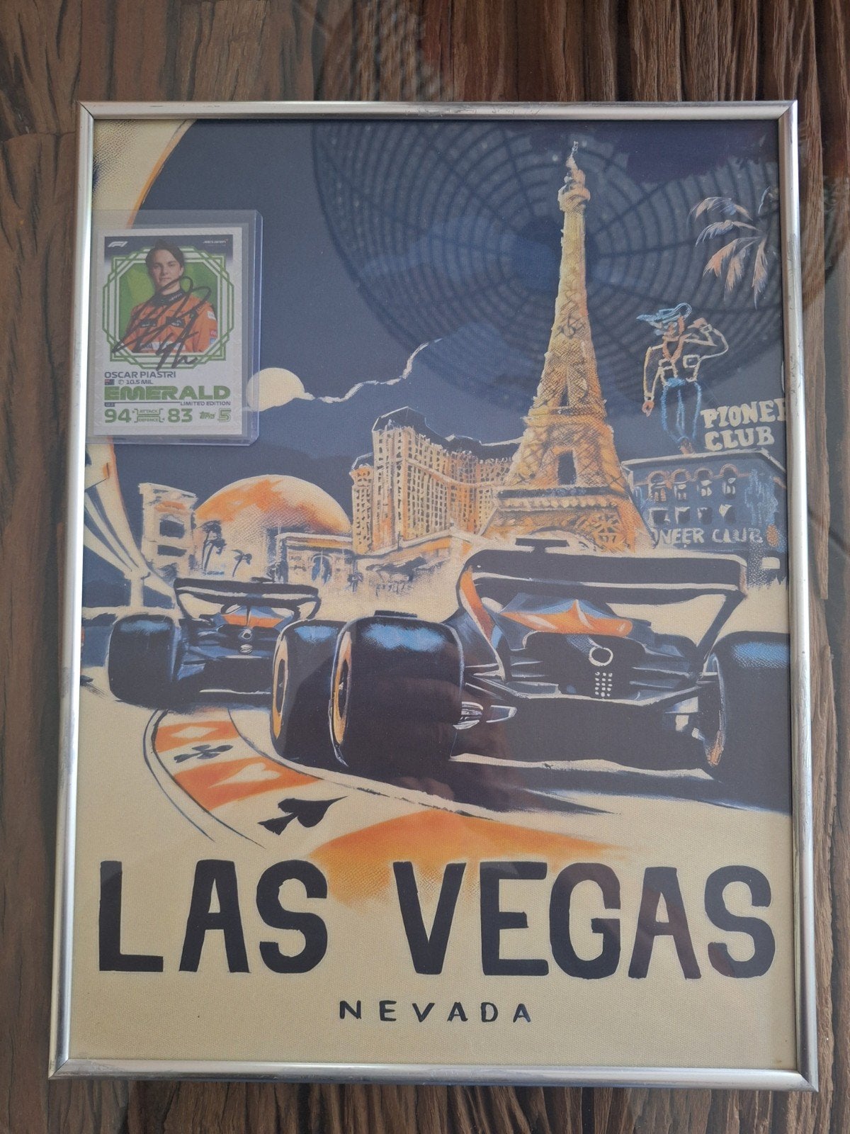 Las Vegas F1 met gesigneerde kaart Oscar Piastri., Ophalen of Verzenden, Zo goed als nieuw