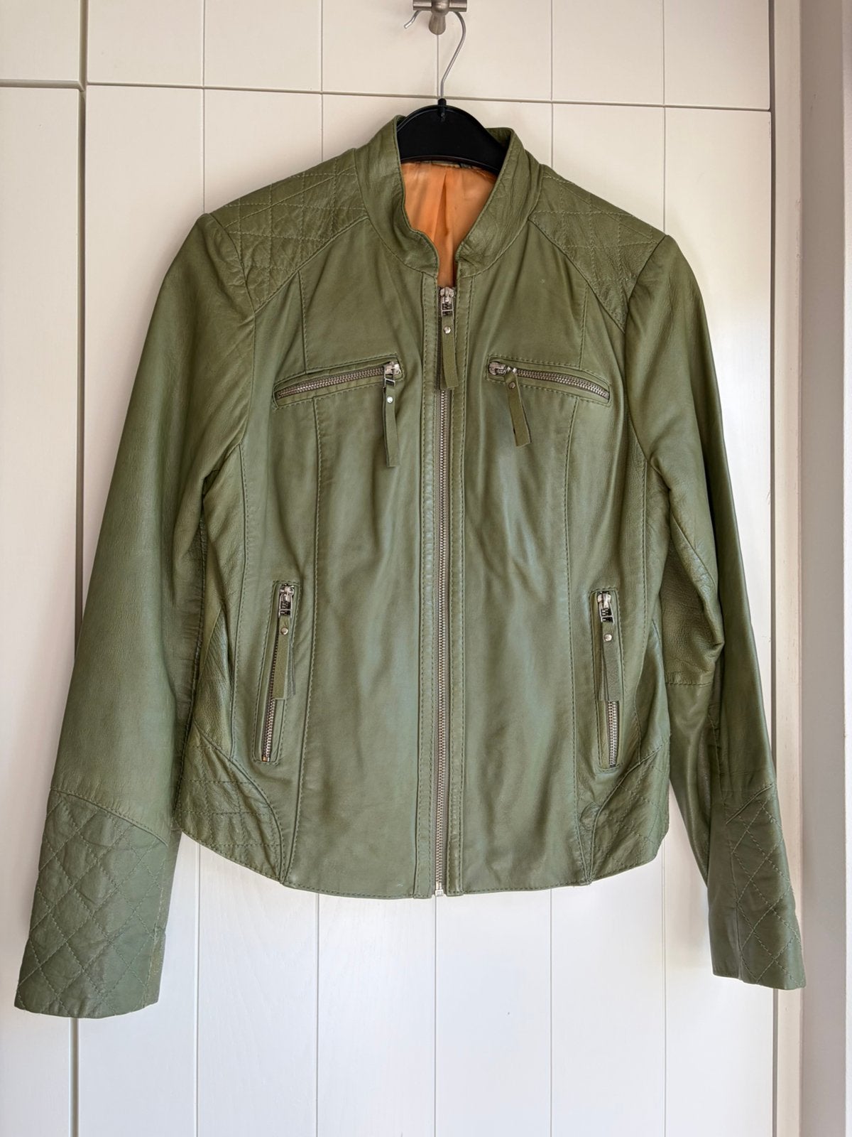 Leren jas Arma groen maat 38, Ophalen of Verzenden, Zo goed als nieuw, Maat 38/40 (M), Groen