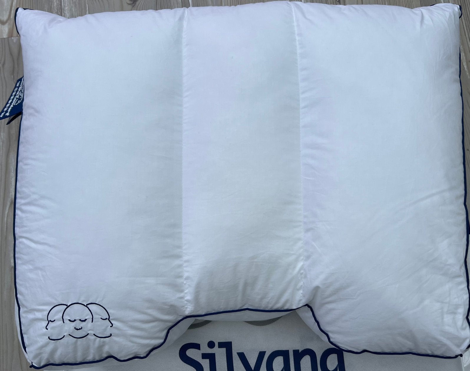 Silvana Comfort hoofkussen blauw 60 x70cm NIEUW, Eenpersoons, Wit, Nieuw, Ophalen of Verzenden