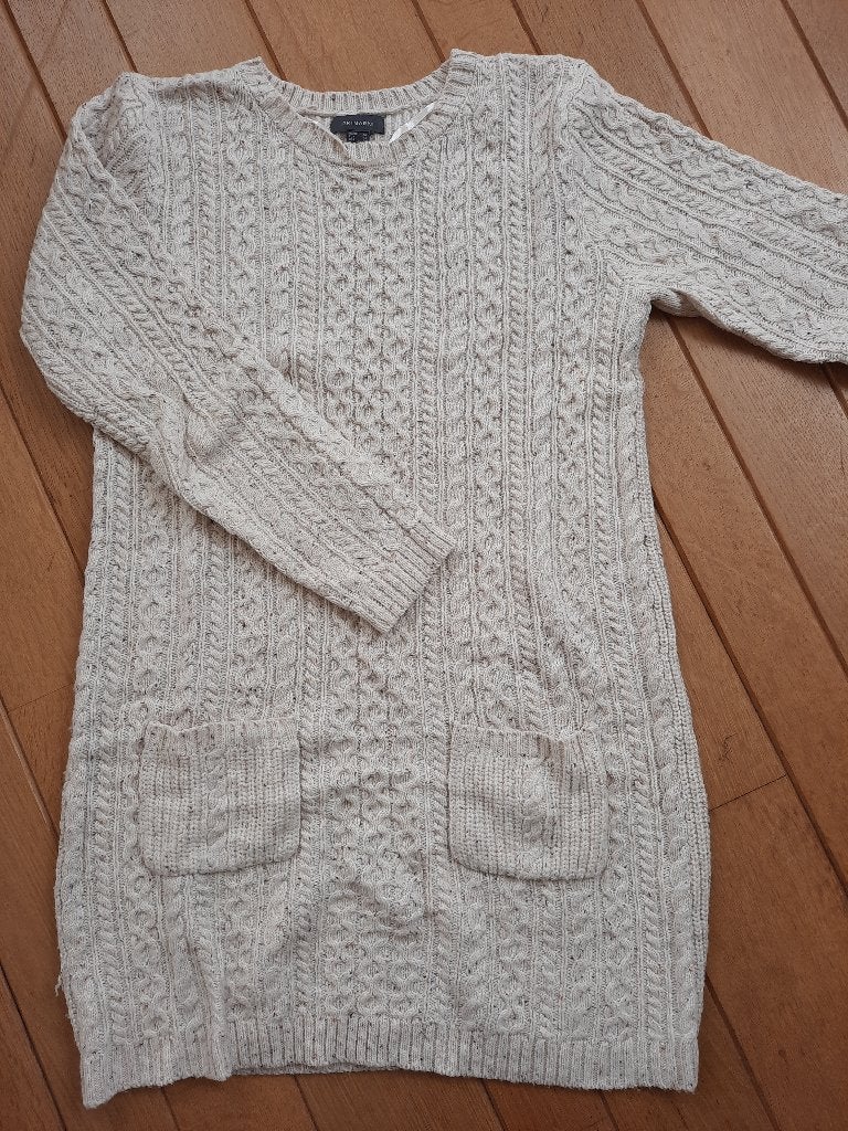 Primark gebreide jurk zand melee maat 42, Primark, Beige, Maat 42/44 (L), Ophalen of Verzenden