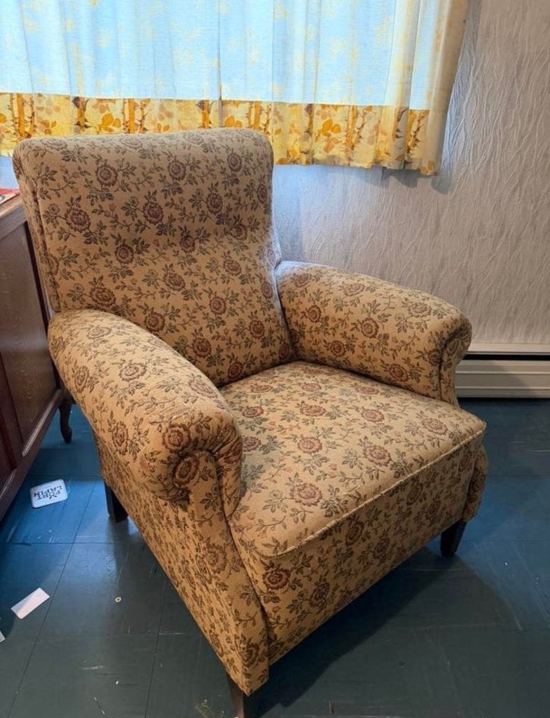 Vintage Fauteuil / zetel - stof, Huis en Inrichting, Fauteuils, Ophalen, Gebruikt, 75 tot 100 cm, 75 tot 100 cm
