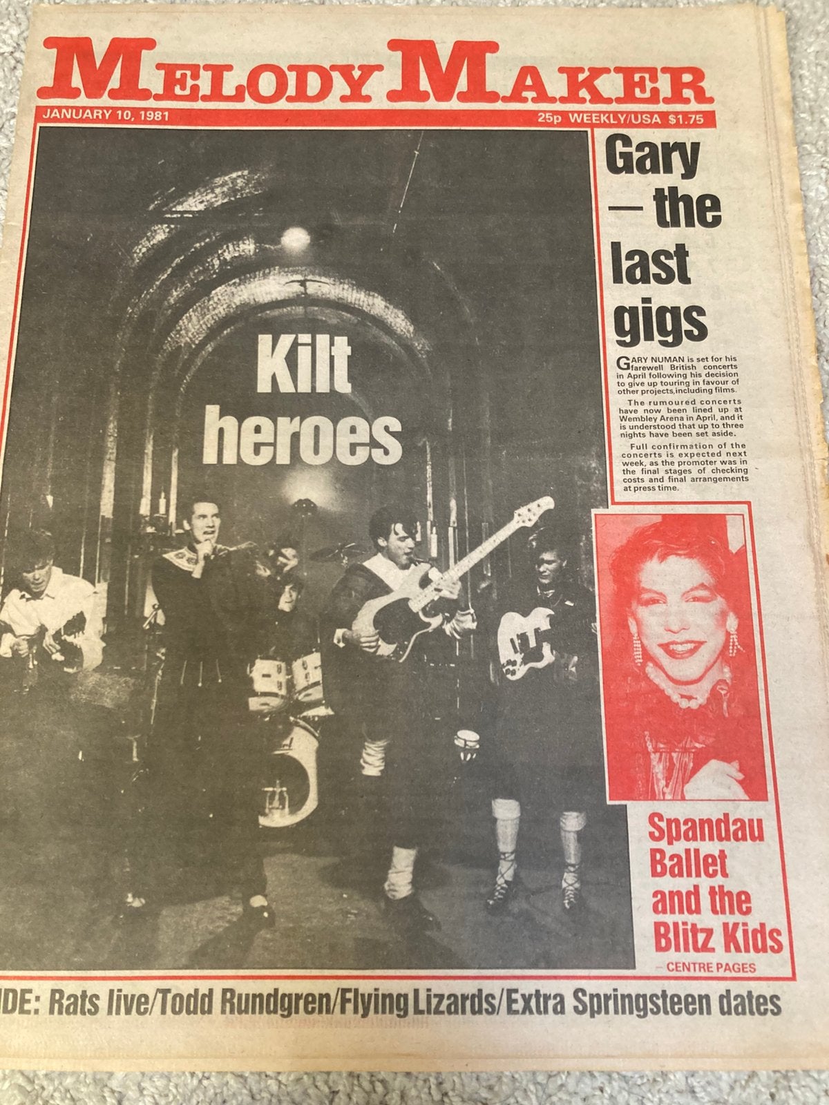 MELODY MAKER 1981 DEF LEPPARD Spandau Ballet TODD RUNDGREN, Ophalen of Verzenden, Zo goed als nieuw, Muziek, Film of Tv