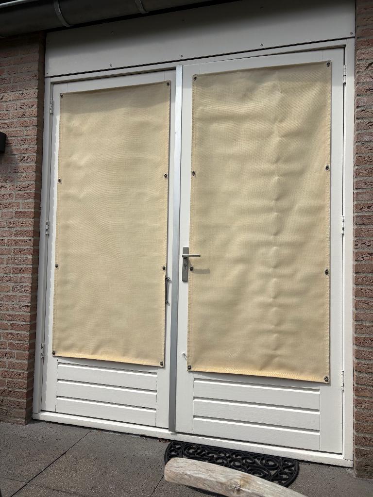 screen doek voor tuindeuren 2 stuks, Tuin en Terras, Zonneschermen, Ophalen, Gebruikt, Minder dan 250 cm, 150 tot 300 cm