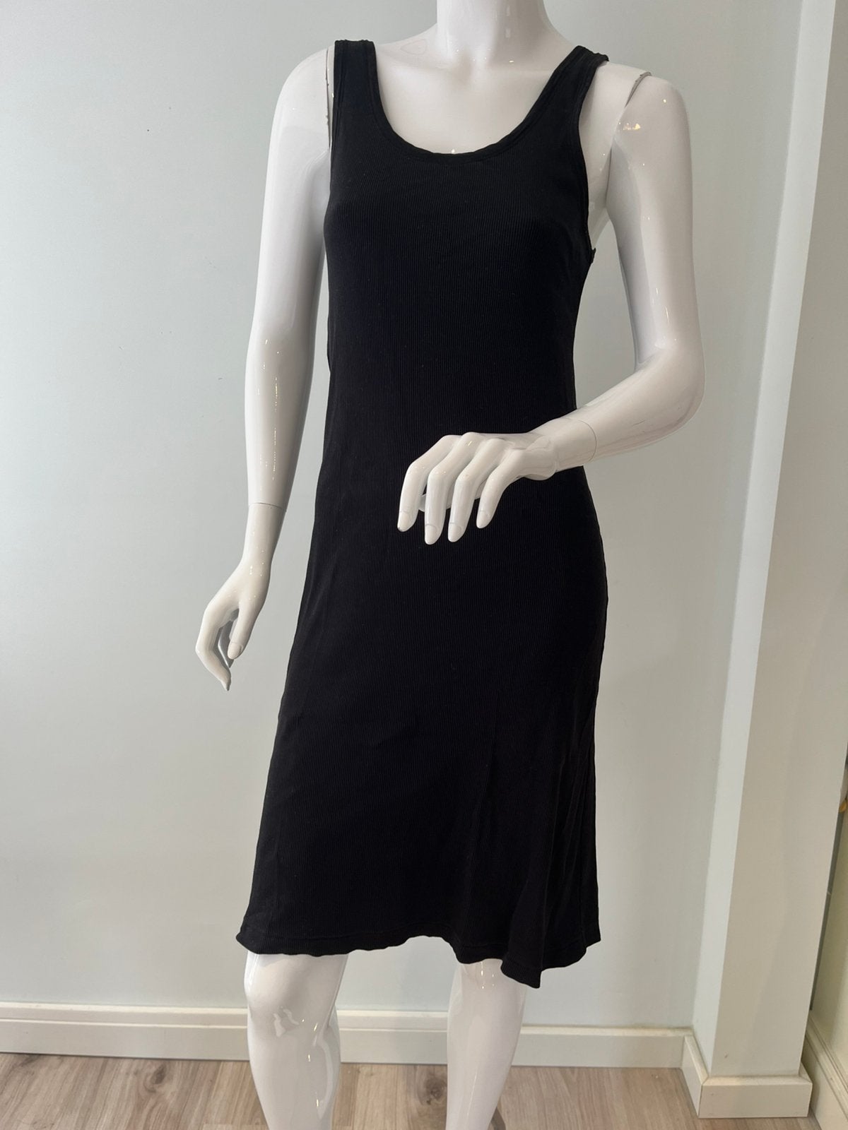 Dries van Noten zwarte rib hemdjurk, Zwart, Ophalen of Verzenden, Zo goed als nieuw, Maat 36 (S)