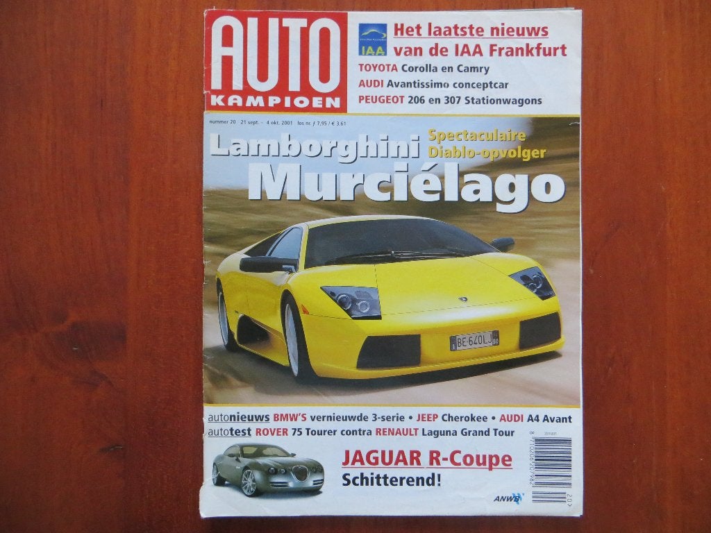 Autokampioen 20 2001 Murciélago, Jaguar R-Coupé, IAA nieuws, Ophalen of Verzenden, Zo goed als nieuw, Renault