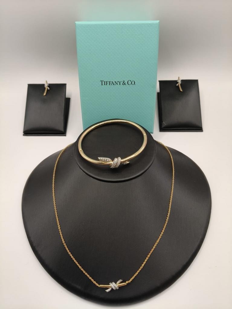Tiffany & Co. ketting, armband en oorbellen, Overige materialen, Nieuw, Ophalen of Verzenden, Met edelsteen