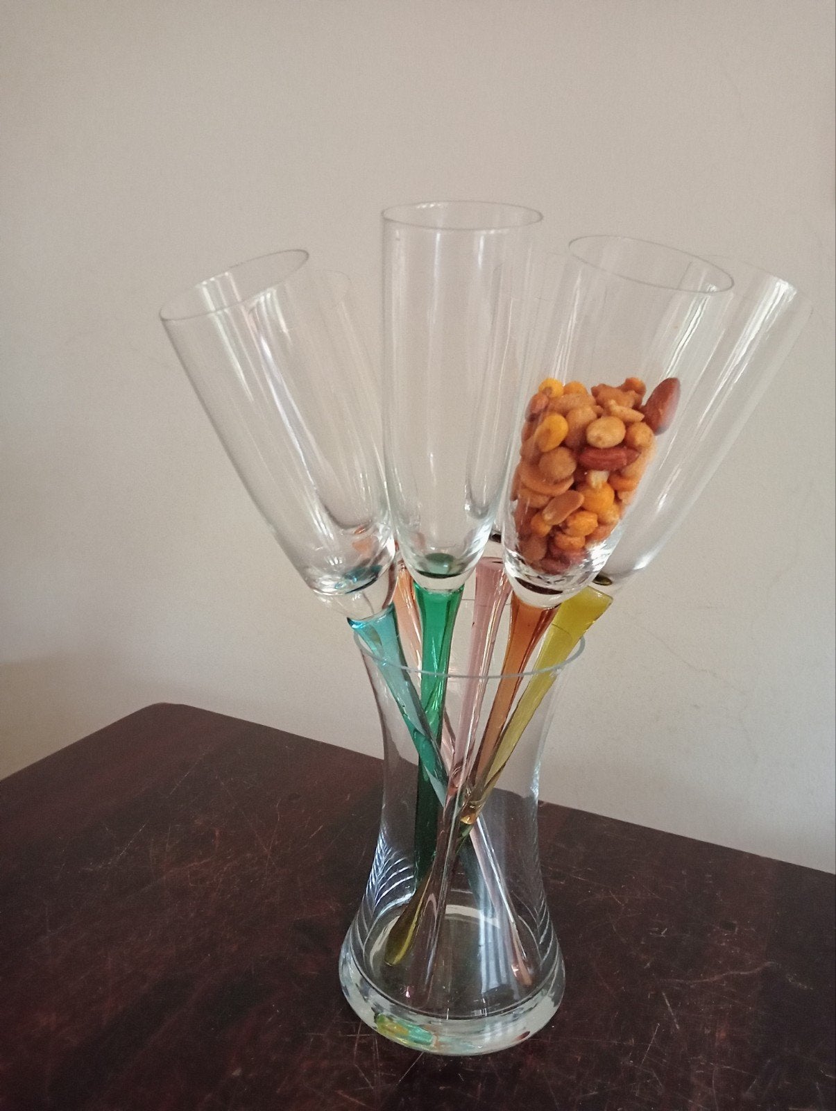 Champagneglazen in houder, Verzamelen, Glas en Borrelglaasjes, Ophalen, Overige typen