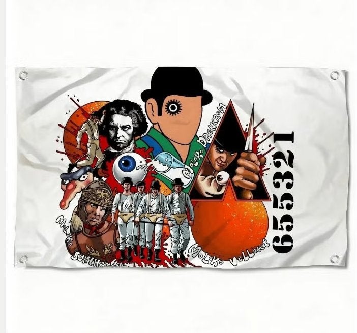 Grote vlaggen A Clockwork Orange (150x90cm), Ophalen of Verzenden, Nieuw