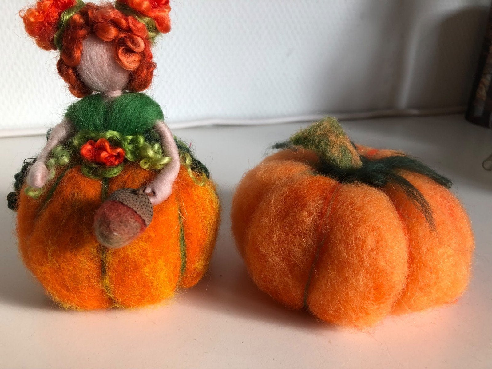 Waldorf #herfst# jaartafel#naaltvilten pompoenen, Hobby en Vrije tijd, Ophalen of Verzenden, Figuurtje(s)