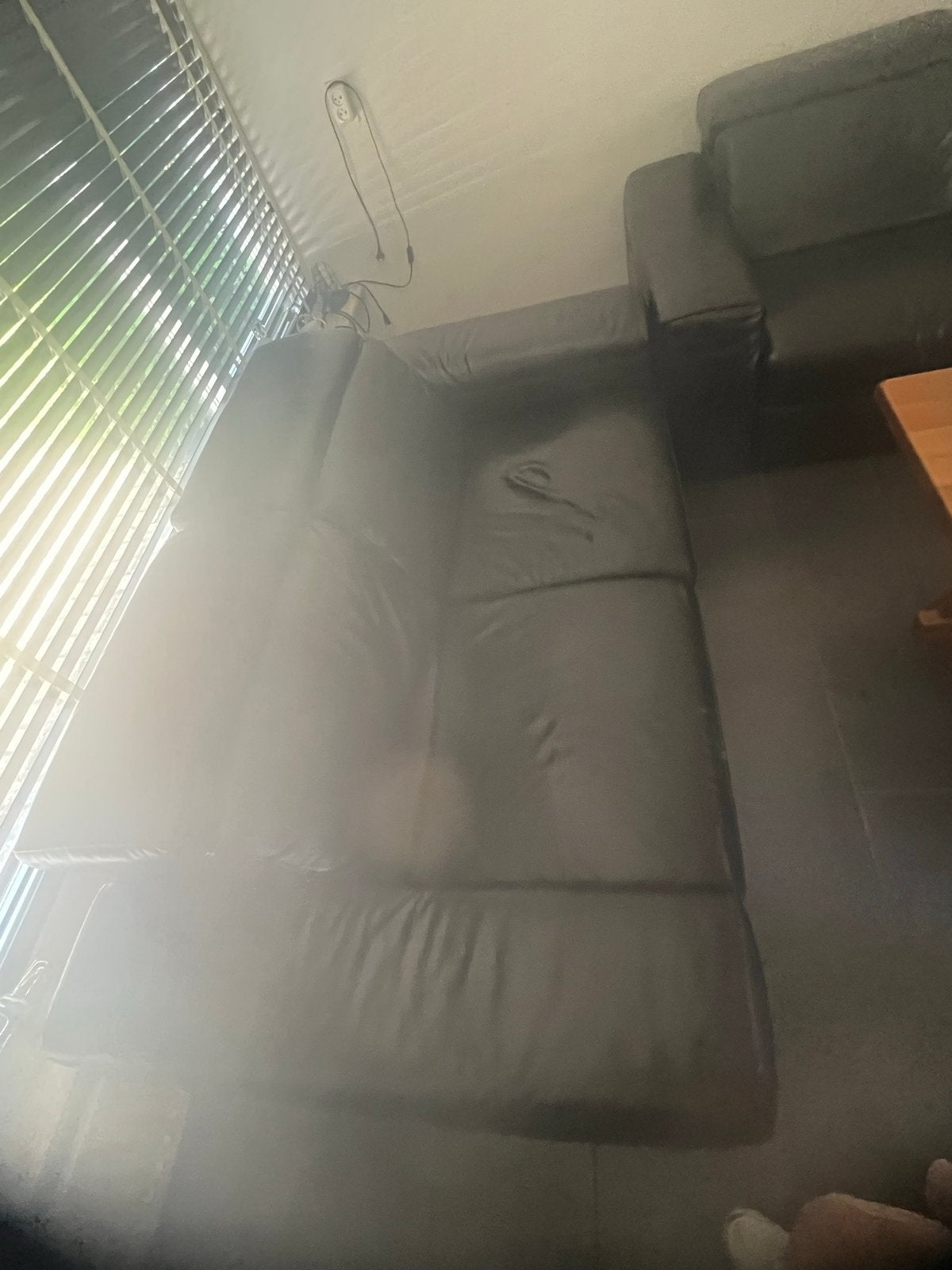 Natuzzi bank met elektrische voet/beensteun - Zo goed als ni, Huis en Inrichting, Ophalen, Zo goed als nieuw, Leer