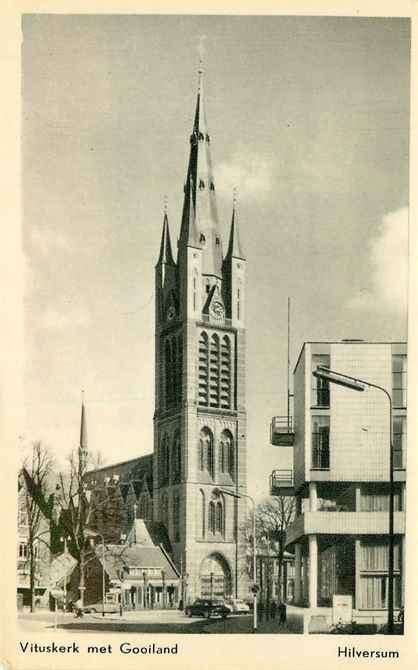 301-328-025 Hilversum Vituskerk met Gooiland, Verzenden, Voor 1920, Noord-Holland