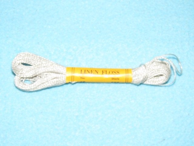 Vintage Knox's linen floss lichtgrijs glanzend linnen garen, Hobby en Vrije tijd, Kantklossen, Ophalen of Verzenden, Nieuw, Garen