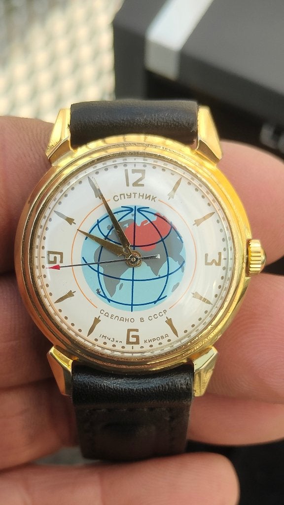 Vintage Russische USSR horloges en chronografen jaren 50-60, Overige merken, Overige materialen, Polshorloge, Verguld
