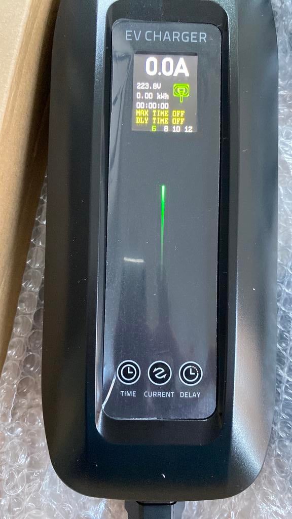 220V EV Lader 6-12A met Timer & Zonnepaneel Optimalisatie, Auto diversen, Laadpalen, Nieuw, Laadkabel, Ophalen of Verzenden