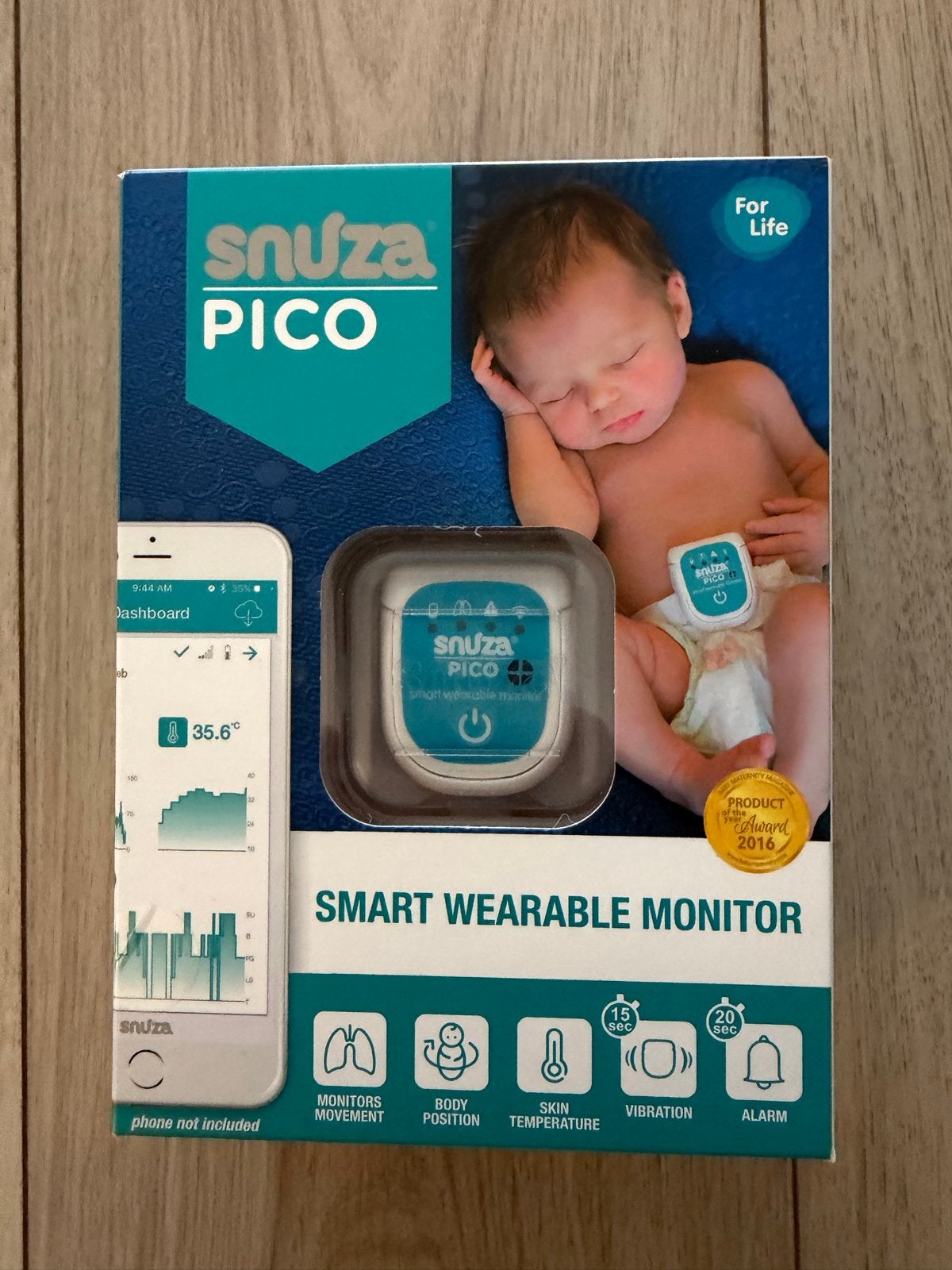 Snuza PICO Smart Wearable Monitor voor baby's, Ophalen, Zo goed als nieuw, Minder dan 100 meter
