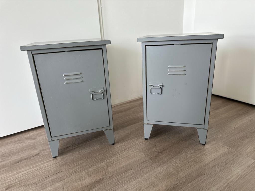 Vintage locker (nacht) kastjes, Ophalen of Verzenden, Gebruikt