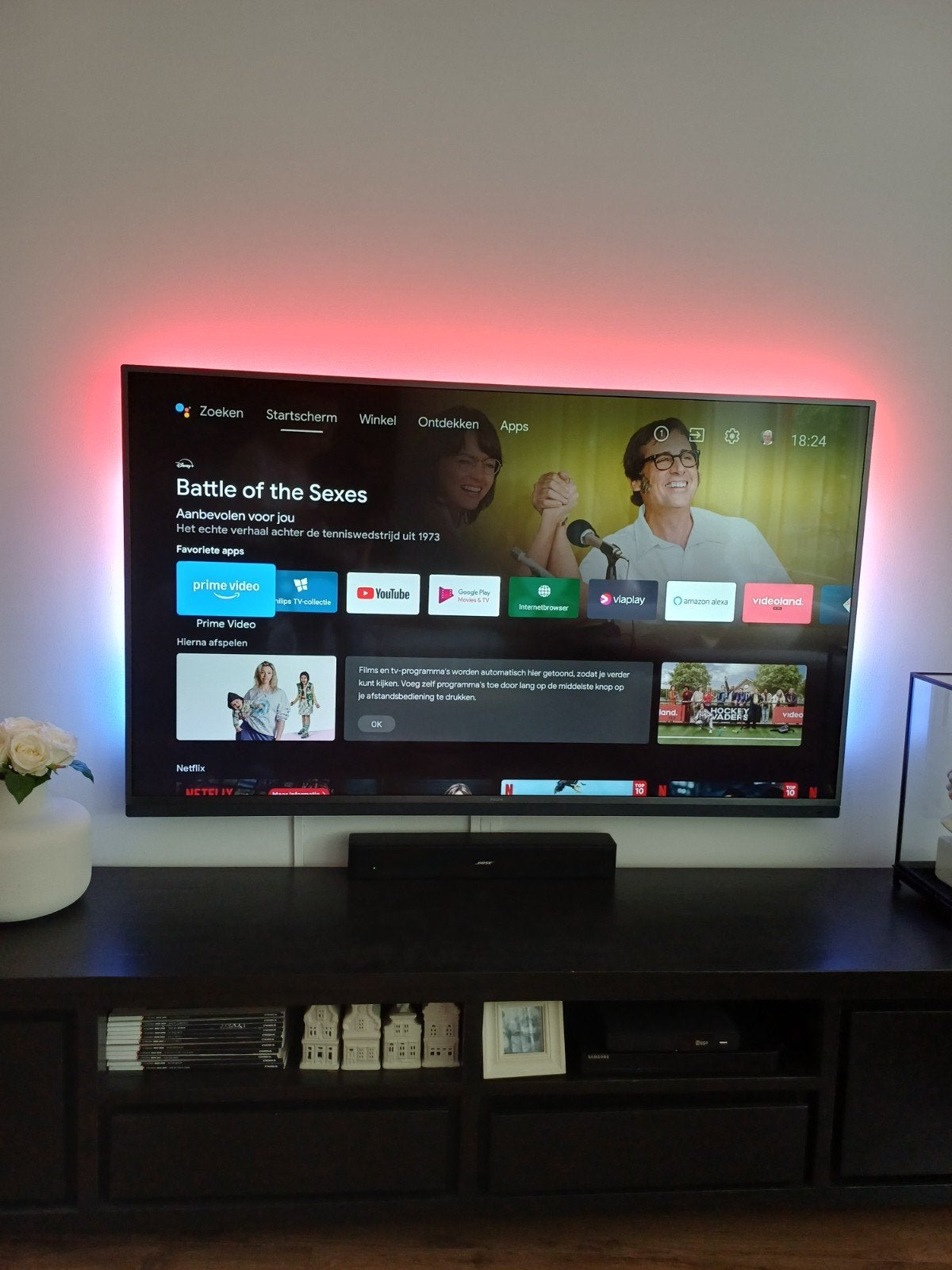 Philips 65inch 4k Ultra HD Ambilight, Ophalen, Philips, LCD, Zo goed als nieuw
