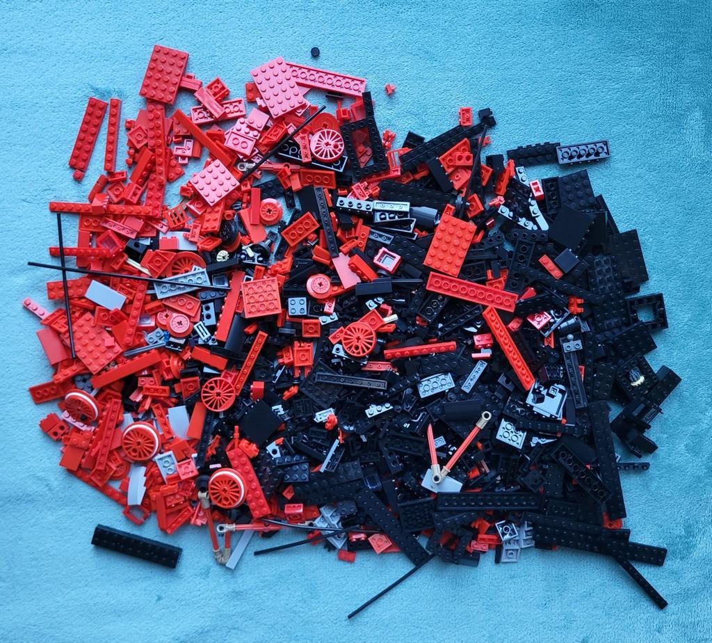 (Lego) locomotief wielen, plates, blokjes, ramen, assen., Ophalen of Verzenden, Zo goed als nieuw, Losse stenen