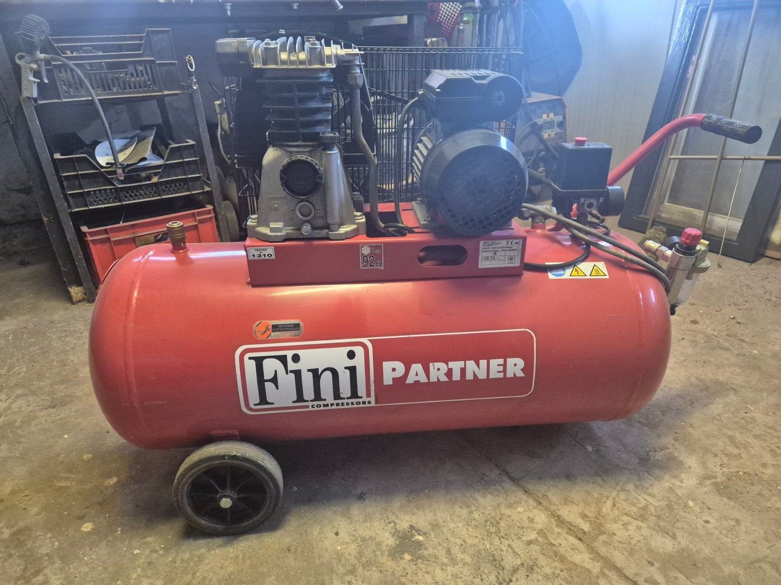 Fini Partner Compressor - Robuust en Mobiel, Gebruikt, Ophalen of Verzenden, 25 tot 100 liter, 200 tot 400 liter/min