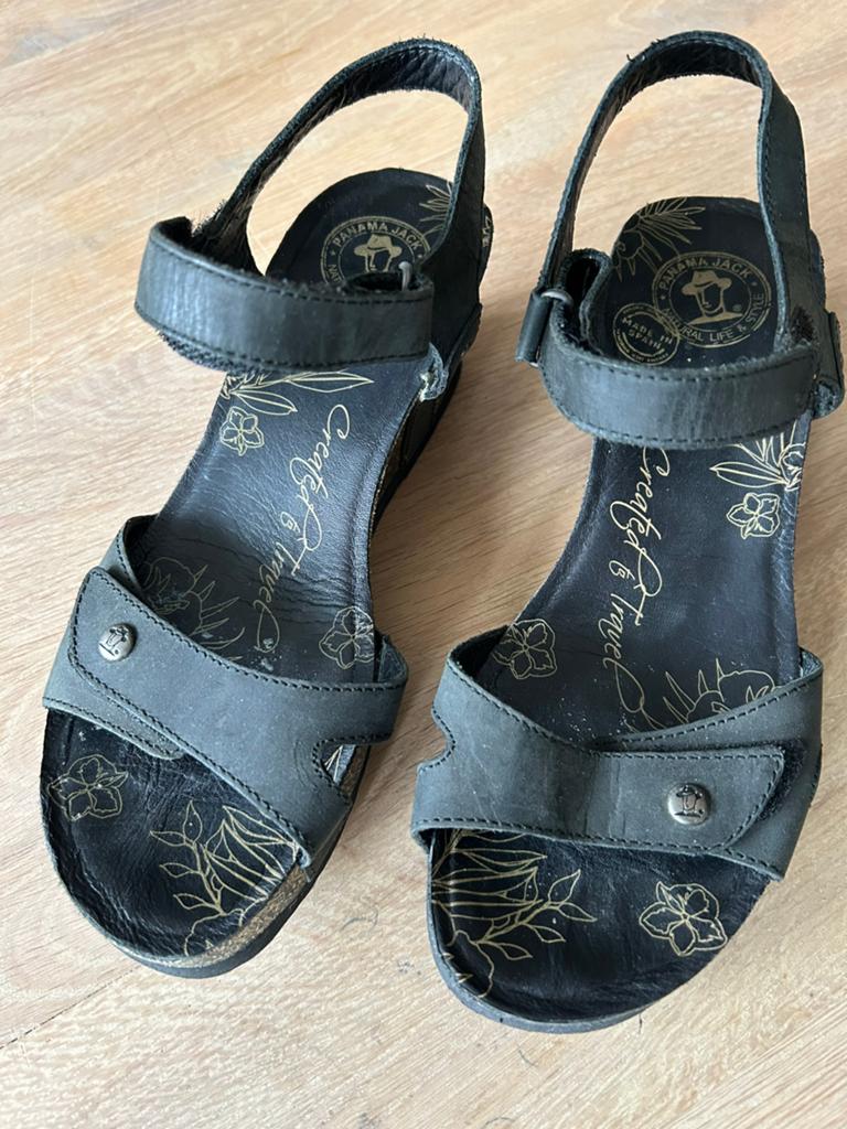 Damessandalen Panama Jack maat 37 zwart, Zwart, Gedragen, Sandalen of Muiltjes, Ophalen of Verzenden