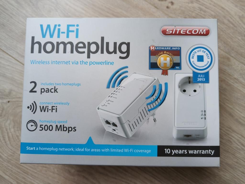 Sitecom Wifi Homeplug 500 Mbps - Nieuw in doos, Computers en Software, Routers en Modems, Ophalen of Verzenden