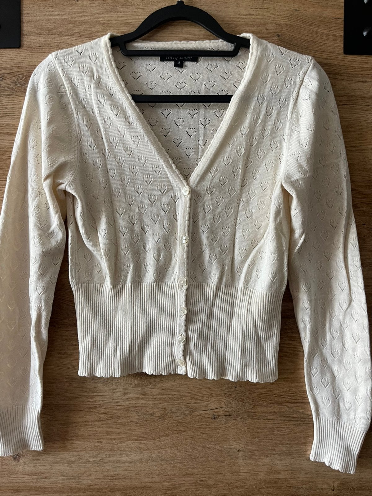 King Louie prachtig beige vestje met hartjes maat M, Ophalen of Verzenden, Zo goed als nieuw, Maat 38/40 (M), Beige
