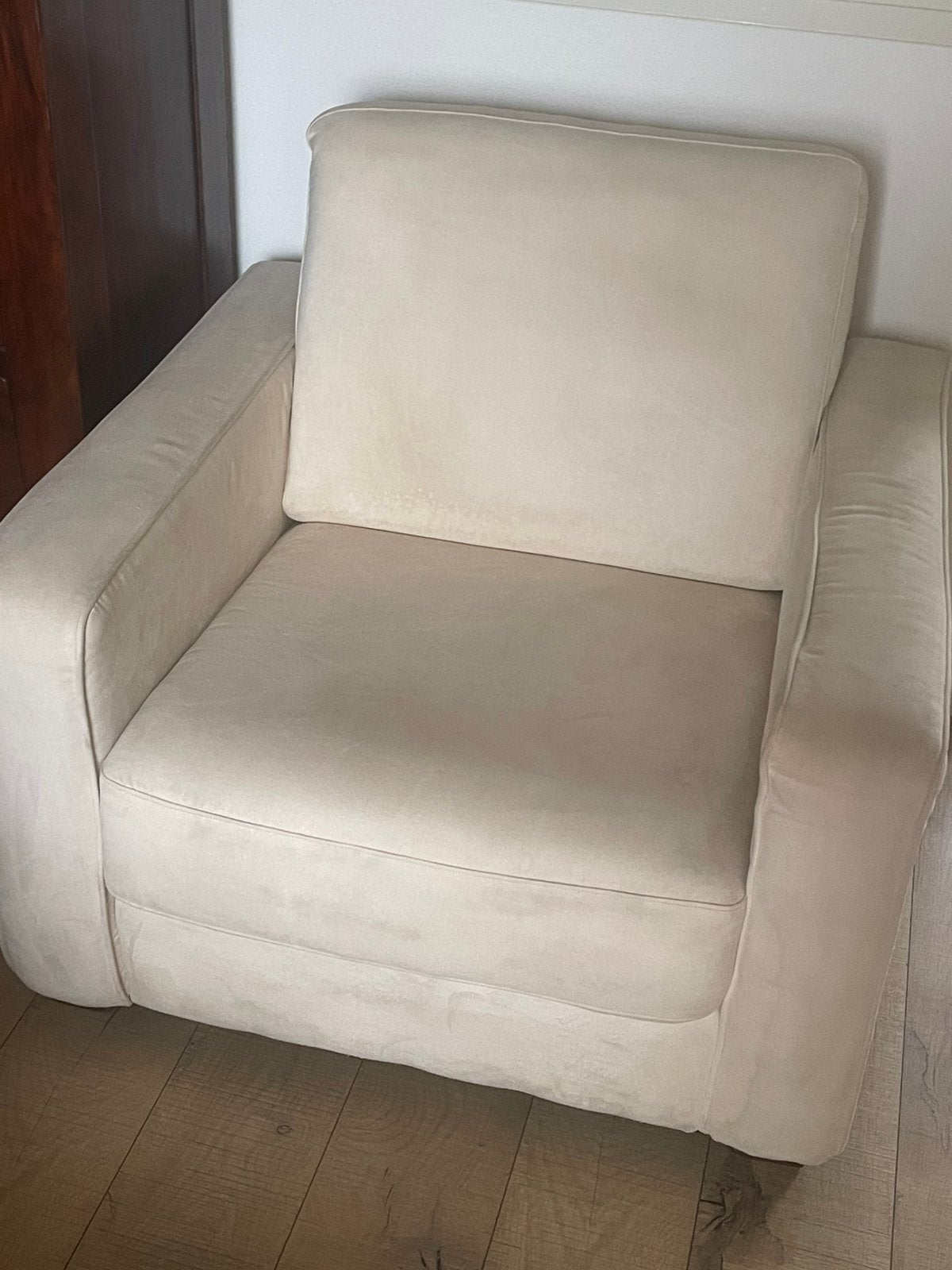 fauteuil stoel wit/ gratis af te halen, Ophalen, Gebruikt, Eenpersoons, 100 tot 125 cm