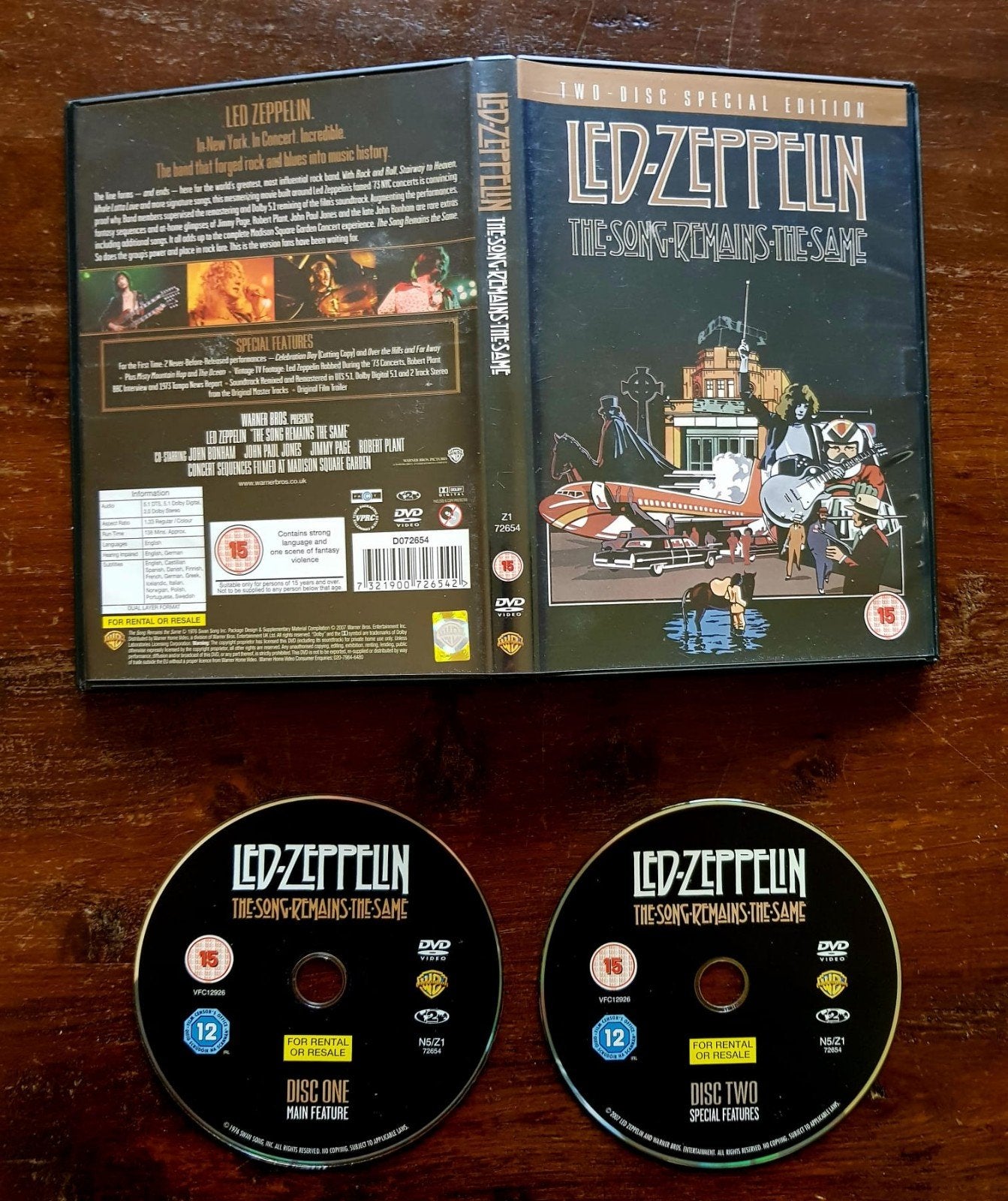 Led Zeppelin - Song remains the same 2 dvd rock pop blues, Alle leeftijden, Ophalen of Verzenden, Gebruikt