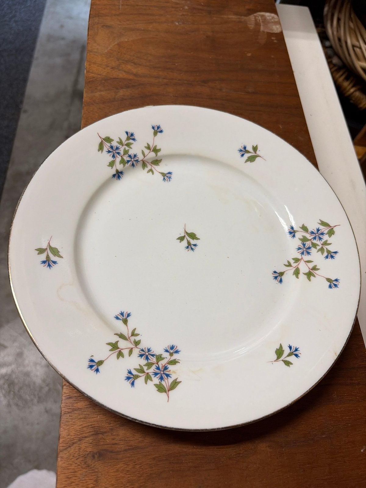8 Limoges eetborden met korenbloemmotief, Ophalen