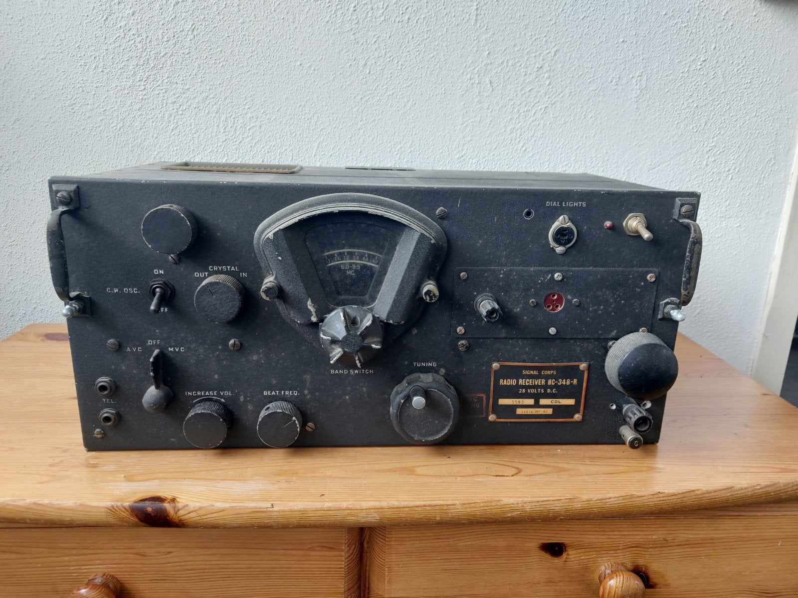 BC-348-R buizen radio WW2, Telecommunicatie, Zenders en Ontvangers, Ophalen, Ontvanger