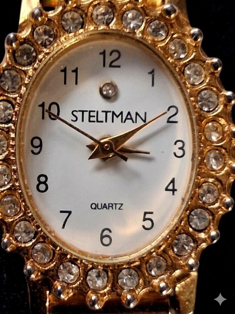 Vintage dames horloge steltman, Sieraden, Tassen en Uiterlijk, Horloges | Dames, Ophalen of Verzenden, Zo goed als nieuw, Staal