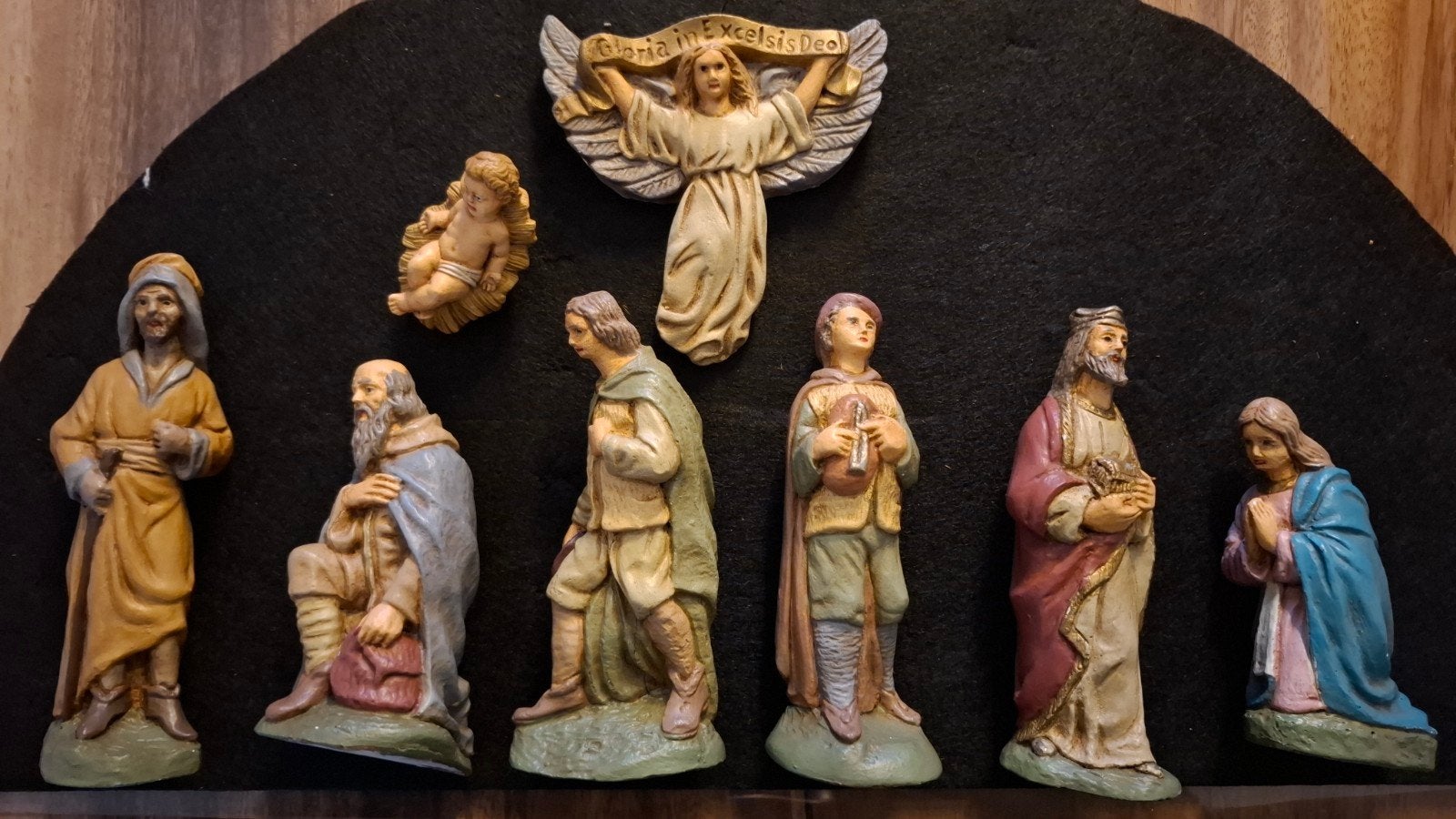 Vintage Kerststal Beeldjes - Complete Set, Ophalen of Verzenden
